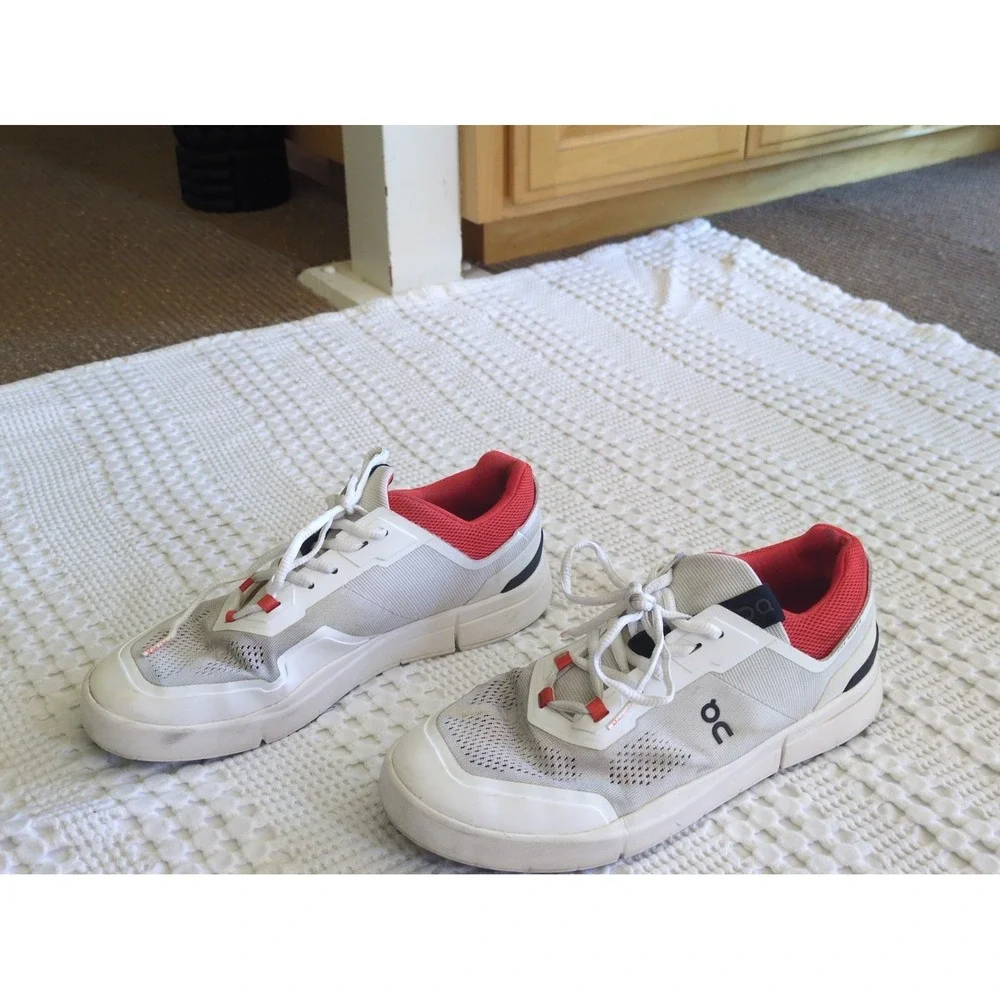 On Cloud The Roger Spin Undyed/Spice Size 9 White Red Running Casual Tennis
